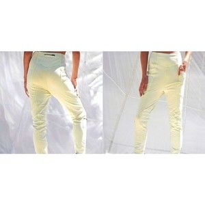 Free People Windy River High Rise Jogger Leggings Lemon Yellow Size S NEW $128
